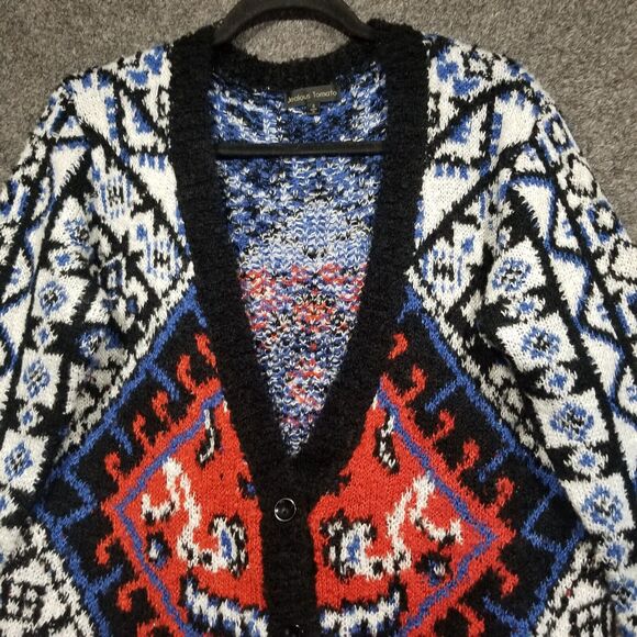 Anthropologie Jealous Tomato Womens Size Small Multicolored Long Line Cardigan - Picture 4 of 9